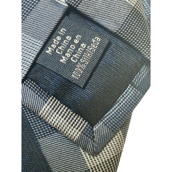 Ryan Seacrest Distinction Weho Blue Plaid 3" Tie 100% Silk Modern Business - Picture 3 of 5